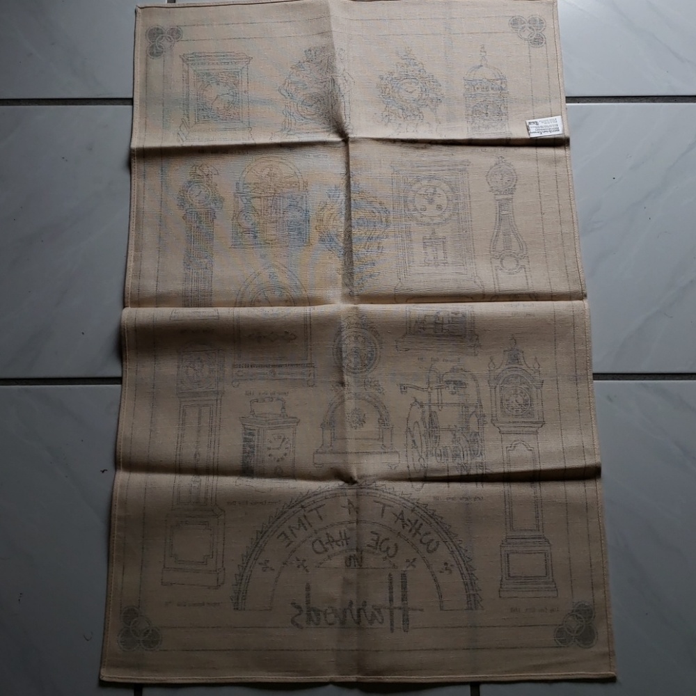Unique vintage "clock" kitchen towel - Picture 8 of 8